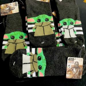 Star Wars the Mandalorian no-show socks shoes size 4 to 10, 10 pairs NWT